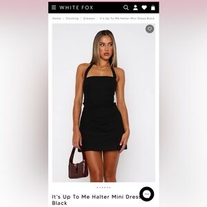 White Fox Boutique Black Halter Mini Dress - Women